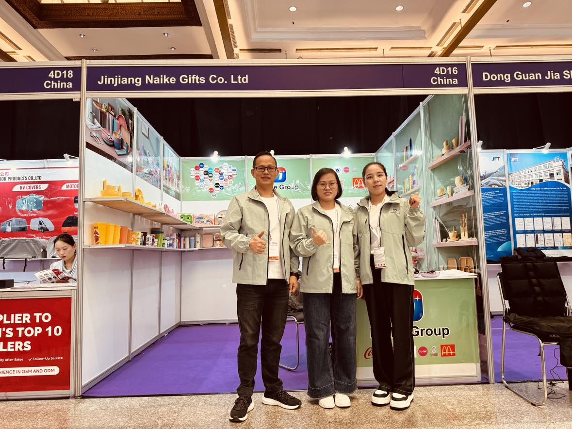 NAIKE GROUP exhibition team at the company booth in Hong Kong