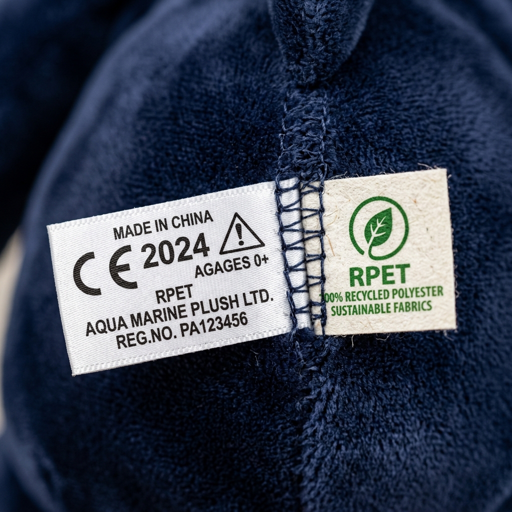 Recycled RPET Label and CE Certification Woven Tag