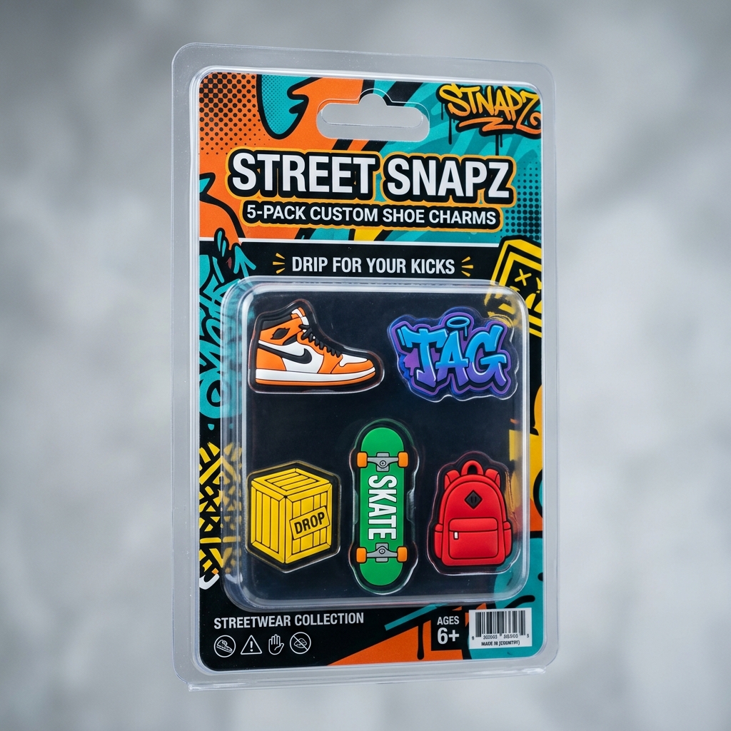 Retail Blister-Packed Themed Shoe Charm Sets