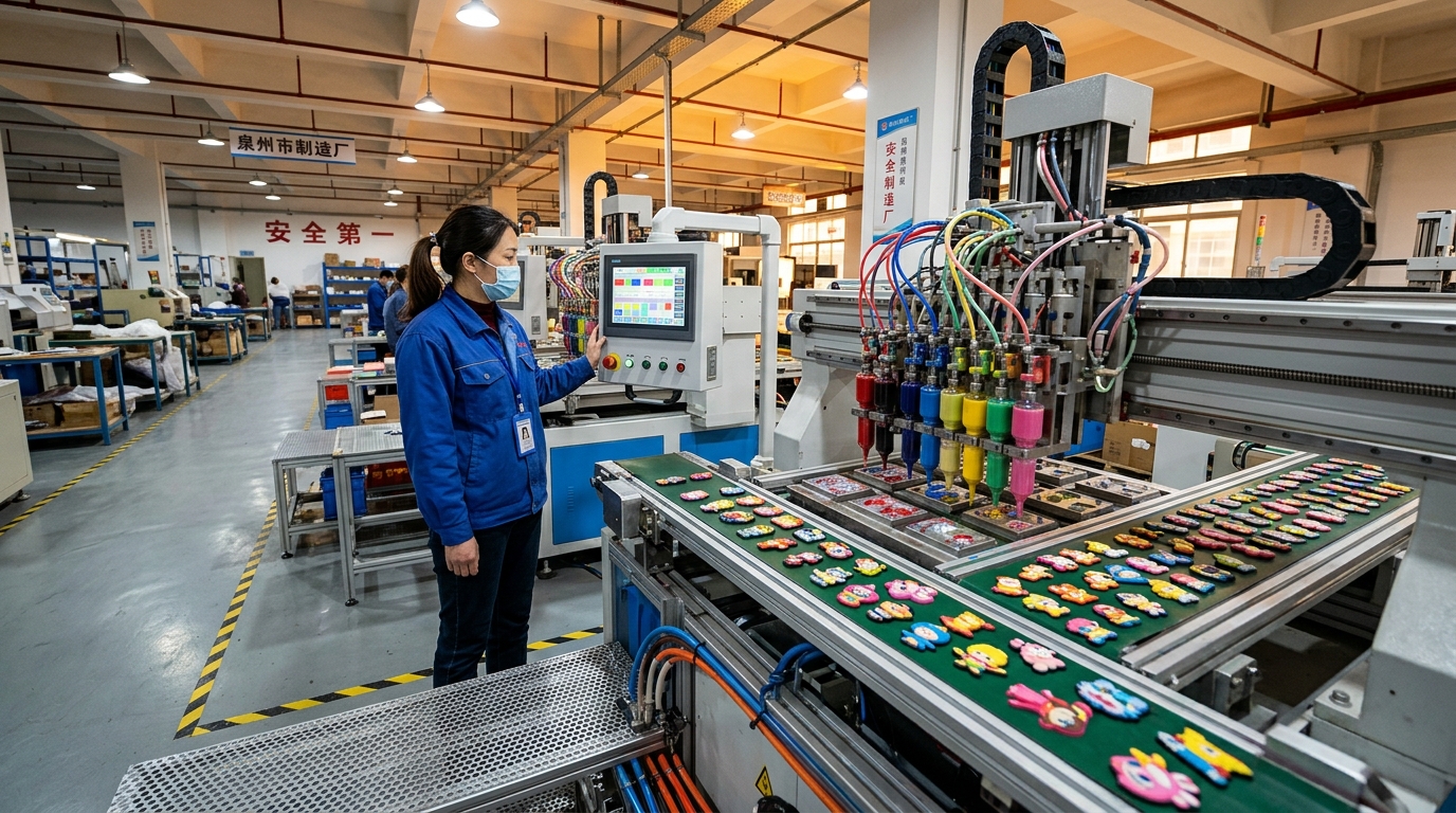 Automated 12-Color CNC Micro-Injection Workshop Floor