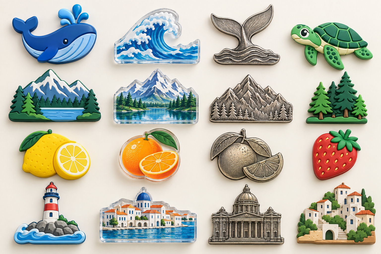 Multi-Layer Soft Rubber Souvenir Magnets