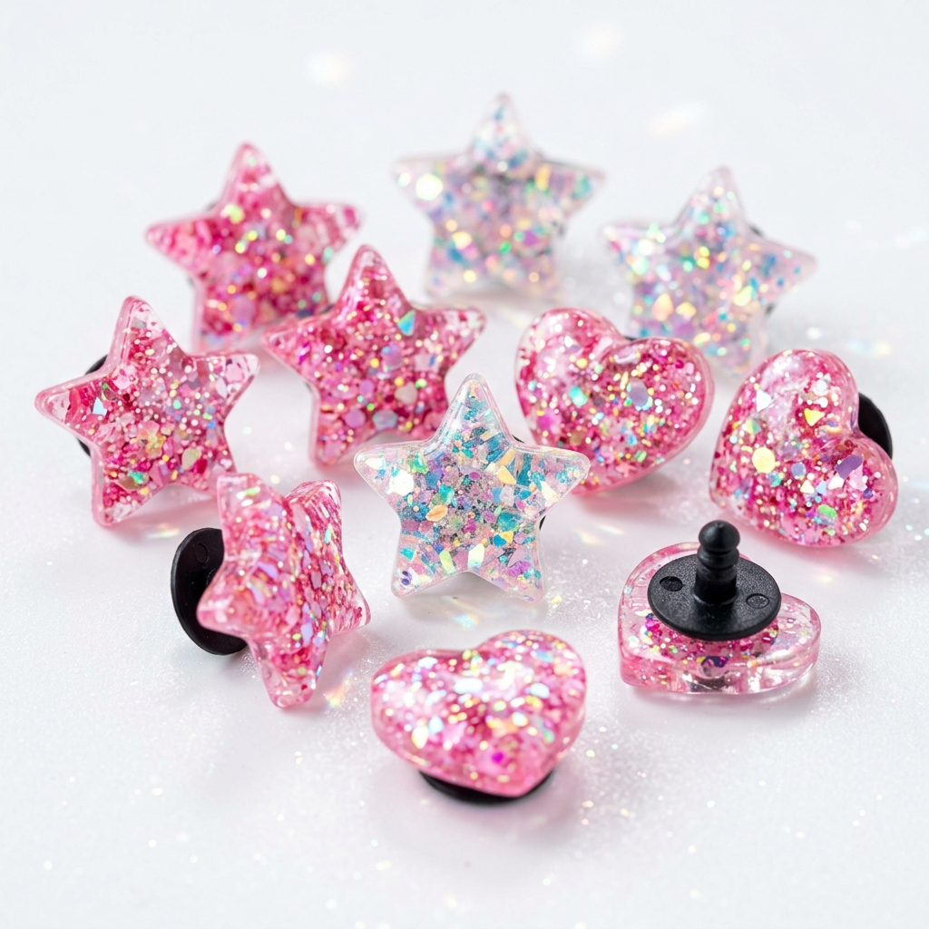 Glitter Sparkle & Jelly Resin Shoe Charms