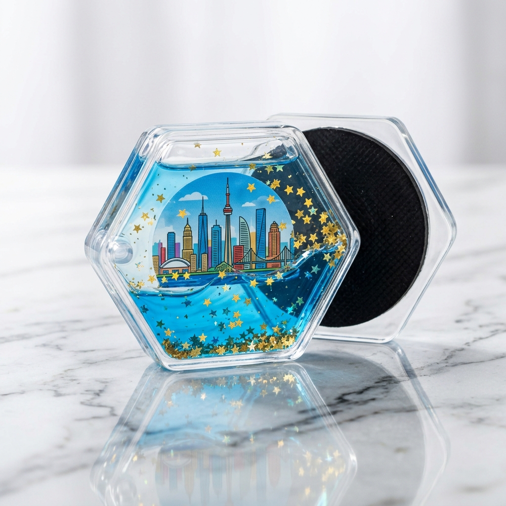 Floating Liquid Quicksand Landmark Magnet